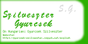 szilveszter gyurcsek business card